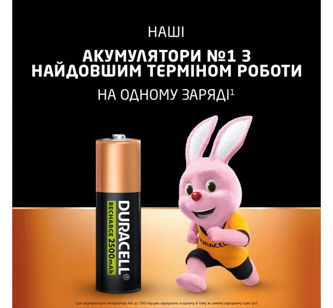 Duracell Акумулятори Duracell Rechargeable AA 2500 mAh, 4 шт.