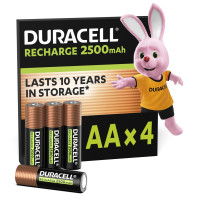 Акумулятори Duracell Rechargeable AA 2500 mAh, 4 шт.
