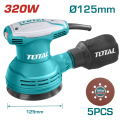 Total Ексцентрикова шліфмашина TOTAL TF2031256 320Вт, 125мм.