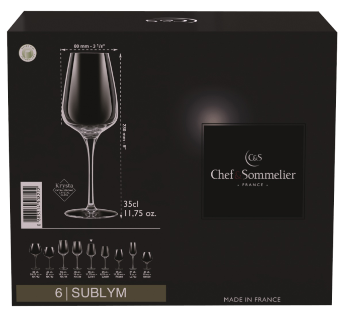 C&S Набір келихів C&S Sublym, 6х350 мл