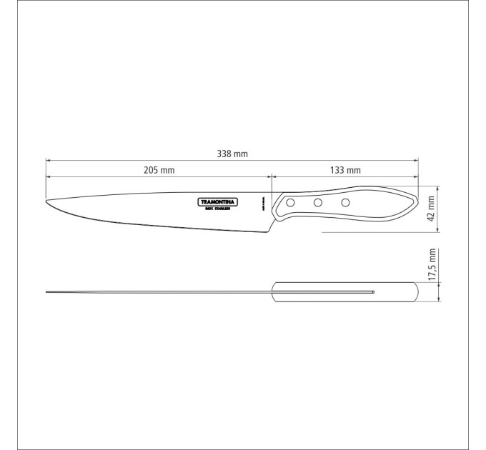 Tramontina Ніж для м'яса Tramontina Barbecue Polywood, 203 мм