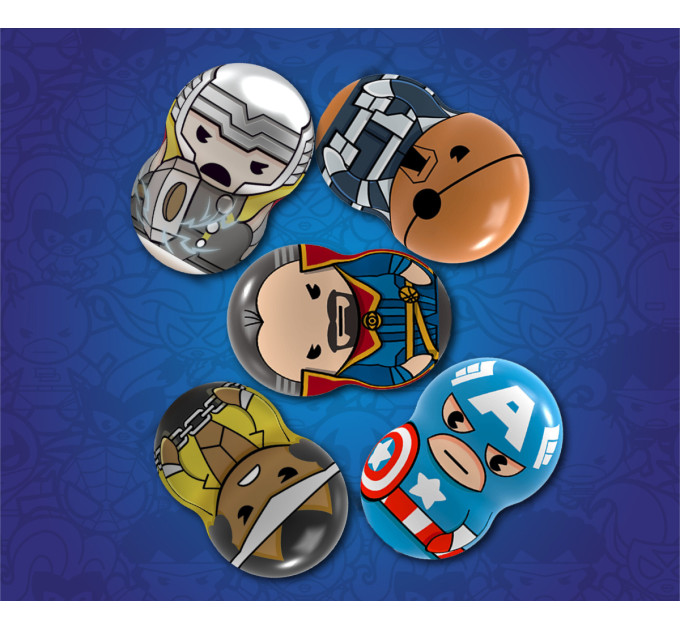 MARVEL WOOBLIES Магнітні фігурки з лончером у пакеті 2шт Marvel Wooblies