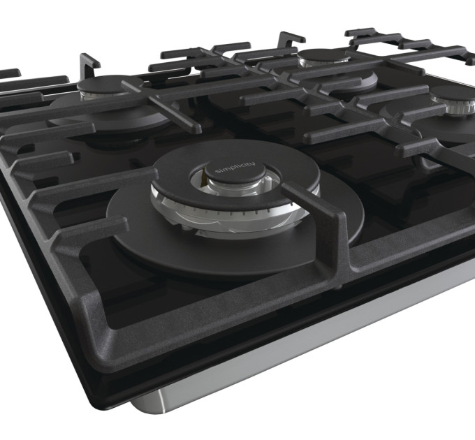 Gorenje Газова варильна поверхня Gorenje GKTW642SYB (BG6BB-G2B)