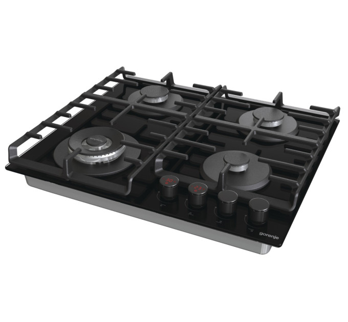 Gorenje Газова варильна поверхня Gorenje GKTW642SYB (BG6BB-G2B)