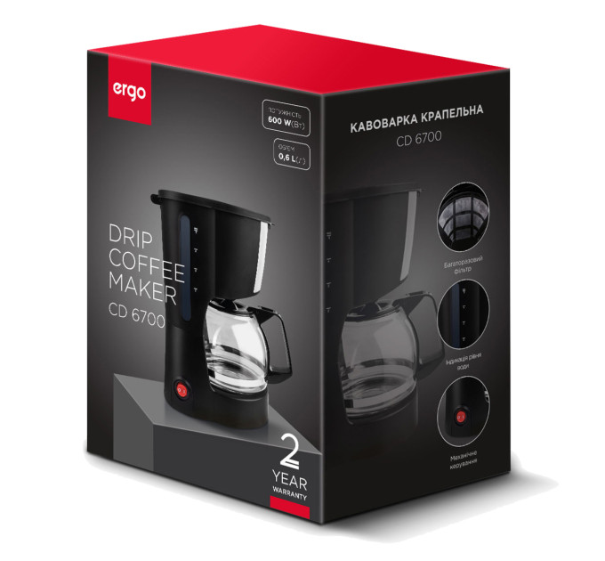 Ergo Кавоварка крапельна ERGO СD 6700
