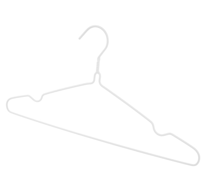 Idea Home Набір вішалок для одягу Idea Home White, 39.4х21х0.3 см, 8 шт.