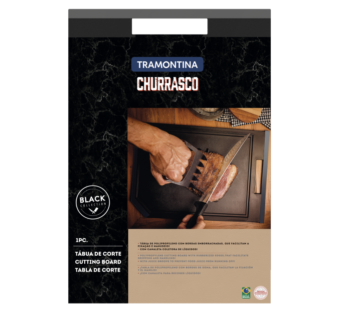 Tramontina Дошка обробна Tramontina Churrasco Black, 43.4х30 см