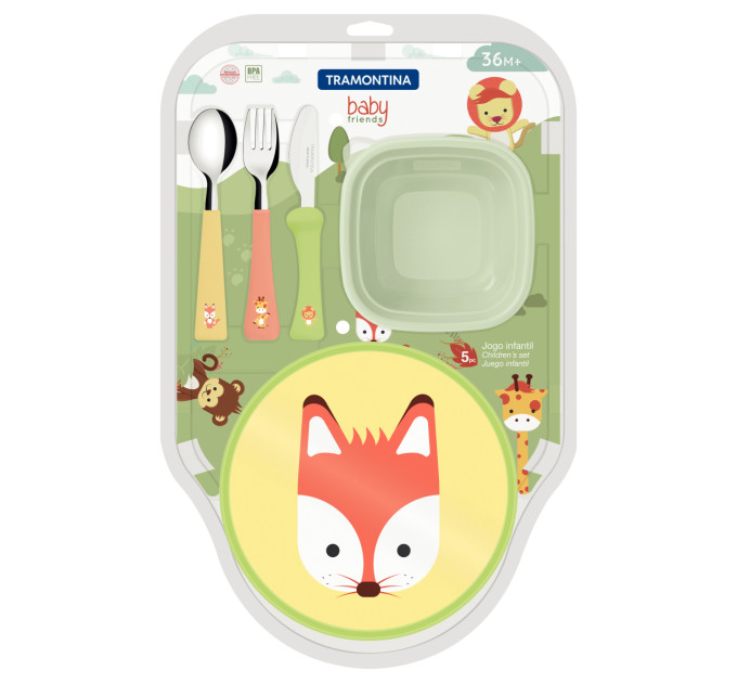 Tramontina Набір дитячого посуду Tramontina Baby Friends, 5 предметів