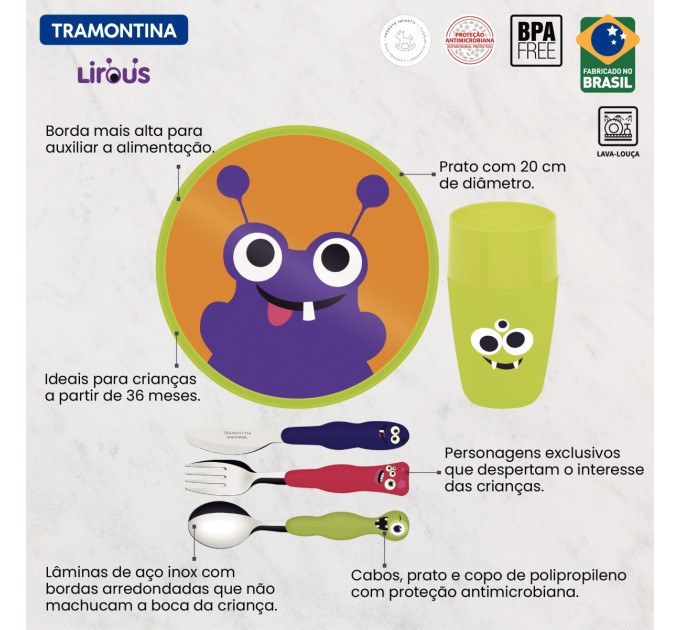 Tramontina Дитячий набір Tramontina Baby Lirous, 5 предметів