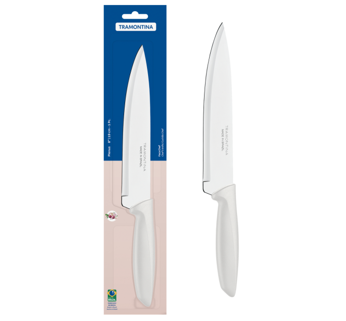 Tramontina Ніж Chef Tramontina Plenus light grey, 178 мм