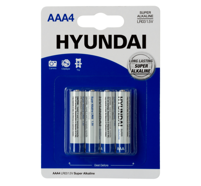 Hyundai Батарейка Hyundai LR03 AAA BL4 Alkaline