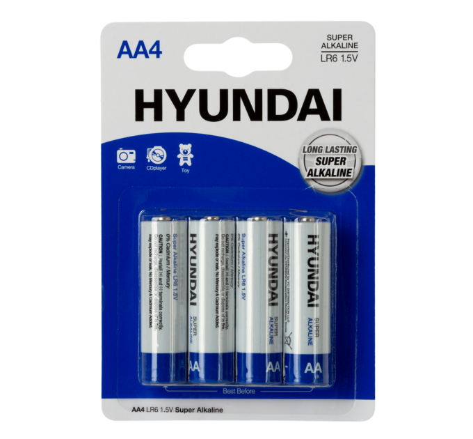 Hyundai Батарейка Hyundai LR6 AA BL4 Alkaline
