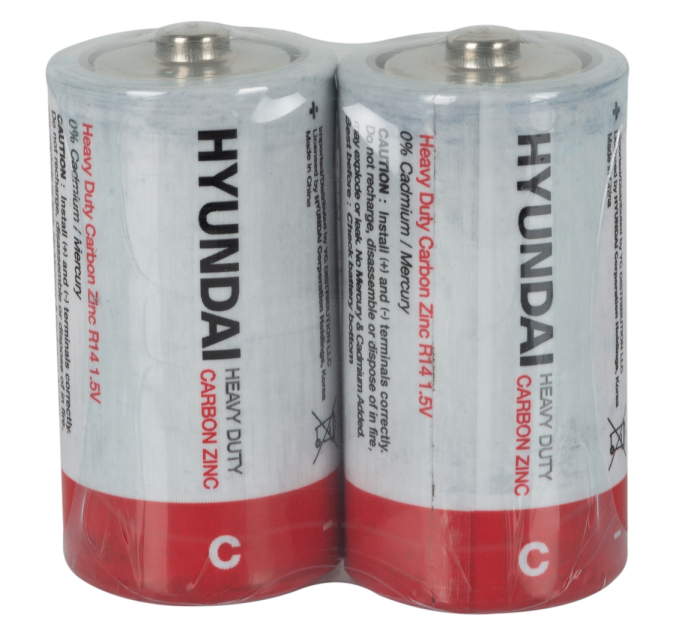 Hyundai Батарейка HYUNDAI R14 C Shrink 2 Heavy Duty