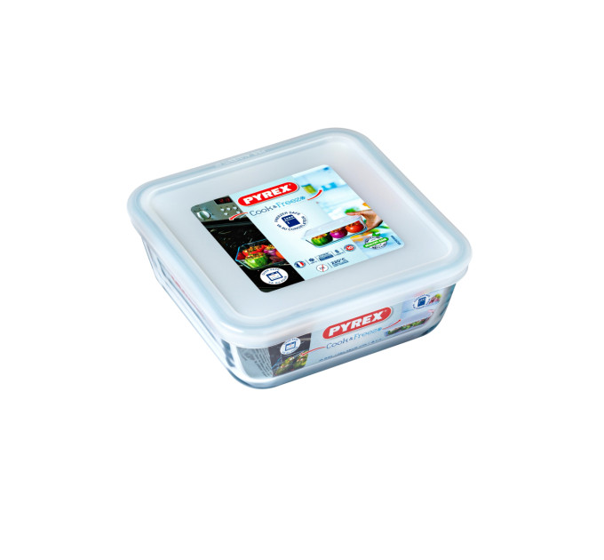 Pyrex Форма з кришкою Pyrex Cook&Freez, 15х15 см