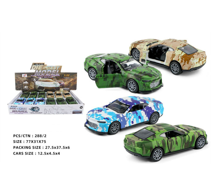 DIY TOYS Іграшка DIY Toys Машинка гоночна, двері відкриваються, pull-back 1:32, в асорт