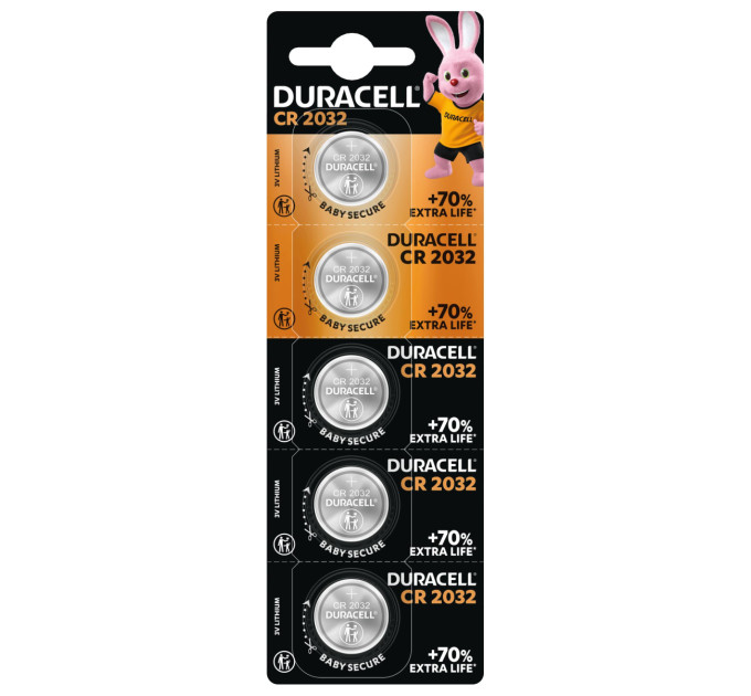 Duracell Батарейка Duracell CR2032 DSN уп. 5шт.