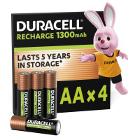 Акумулятори Duracell Rechargeable AA 1300 mAh, 4 шт.
