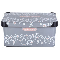 Контейнер Violet House 0647 Decor Antrasit Flower з/кр. 10 л