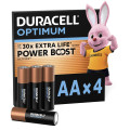 Duracell Лужні батарейки Duracell Optimum AA, 4 шт.