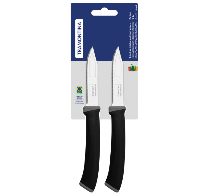 Tramontina Набір ножів Tramontina Felice black, 2 предмети