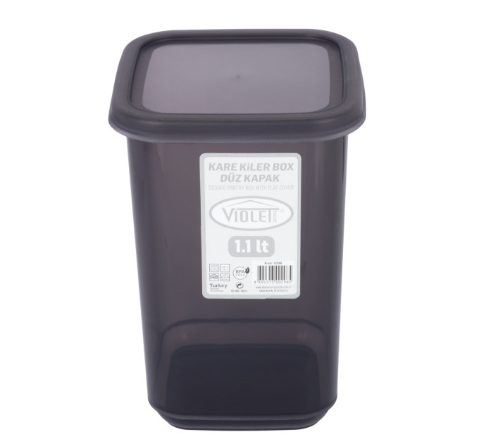 Violet House Контейнер для сипучих Violet House 0298 Transparent Black 1.1 л