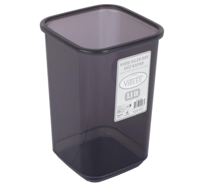 Violet House Контейнер для сипучих Violet House 0298 Transparent Black 1.1 л