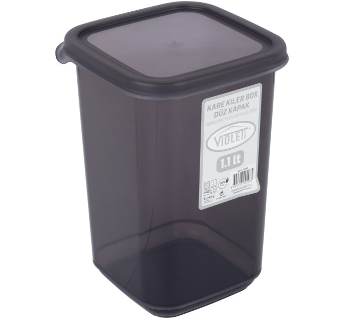 Violet House Контейнер для сипучих Violet House 0298 Transparent Black 1.1 л