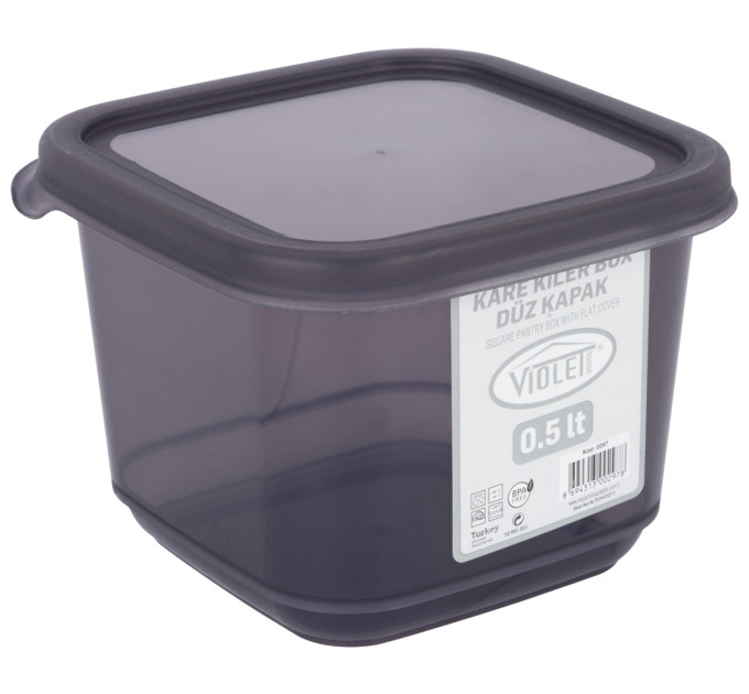 Violet House Контейнер для сипучих Violet House 0297 Transparent Black 0.5 л