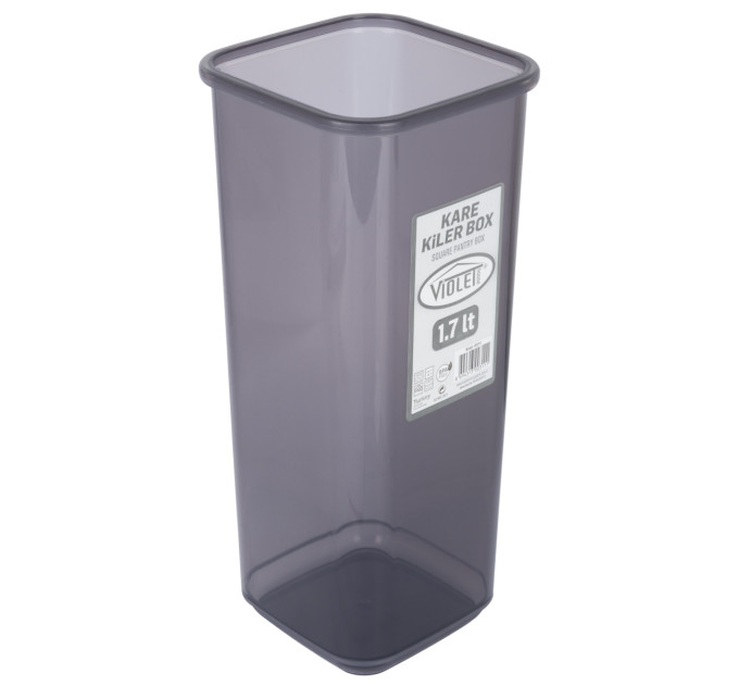 Violet House Контейнер для сипучих Violet House 0311 Transparent Black  1.7 л