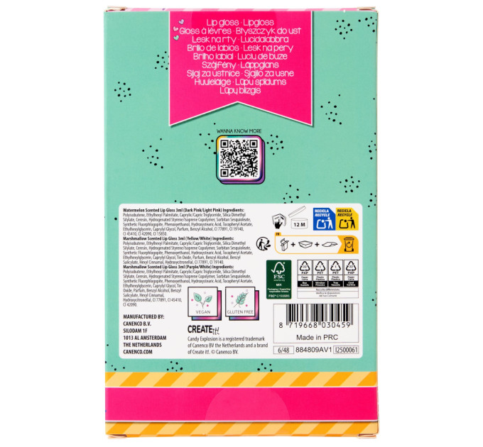 Create it! Набір блисків для губ Create It! CANDY Льодяники 6 шт
