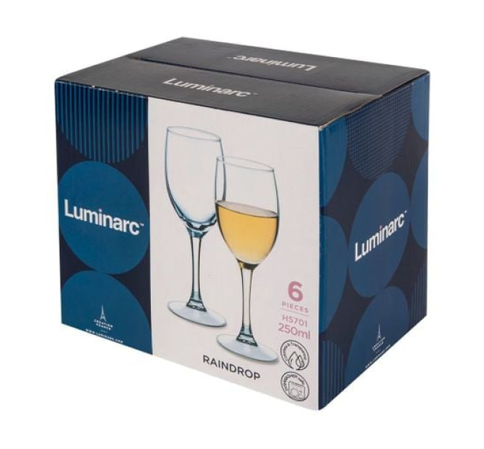 Luminarc Набір келихів Luminarc Raindrop, 6х250 мл (H5701)