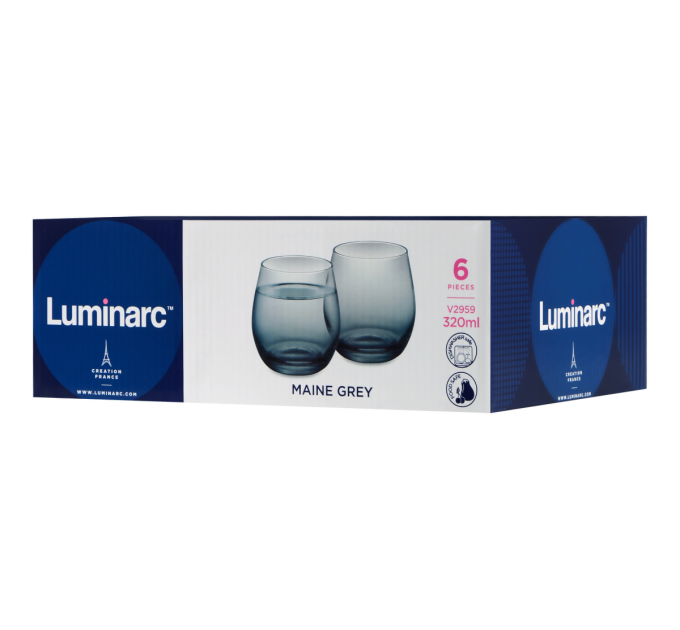 Luminarc Набір склянок Luminarc Maine Grey, 6х320 мл низька (V2959)