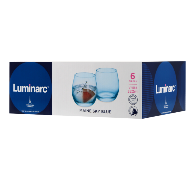 Luminarc Набір склянок Luminarc Maine Sky Blue, 6х320 мл низька (V4588)