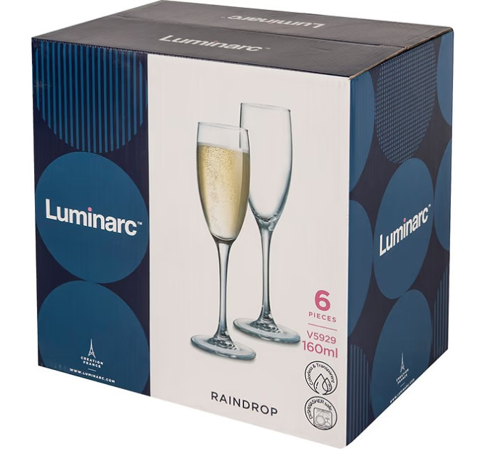 Luminarc Набір келихів Luminarc Raindrop, 6х160 мл (V5929)