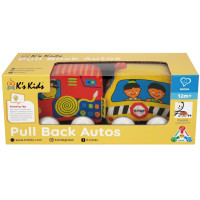 Іграшка Ks Kids Машинки Pull-back (шкільний автобус і пожежна машина)