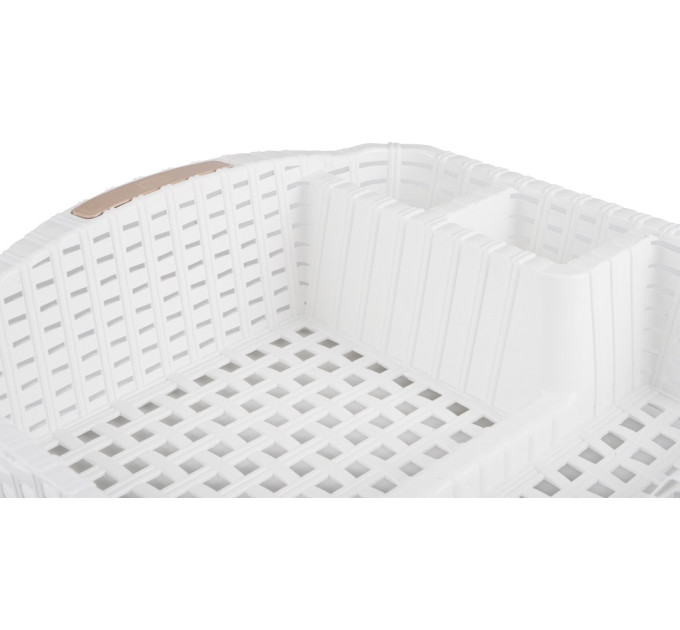 Violet House Сушка для посуду Violet House 0757 Ротанг WHITE 48х37.5х9 см