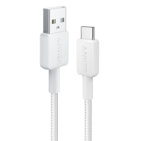 Кабель Anker 322 USB-A to USB-C - 1.8m Nylon White