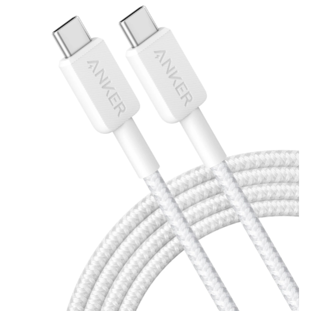 Anker Кабель Anker 322 USB-C to USB-C - 1.8m Nylon White