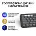 Logitech Клавіатура Logitech K380s Pebble Keys 2 Tonal Graphite