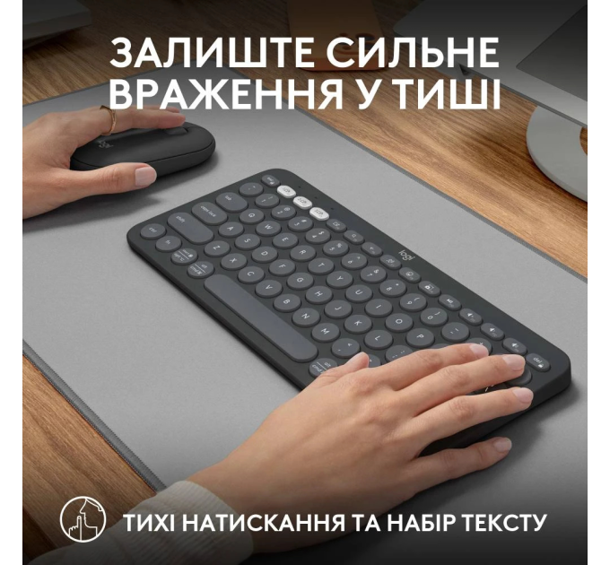 Logitech IT набір Logitech Pebble 2 Combo - Tonal Graphite - US INT'L - 2.4GHZ/BT
