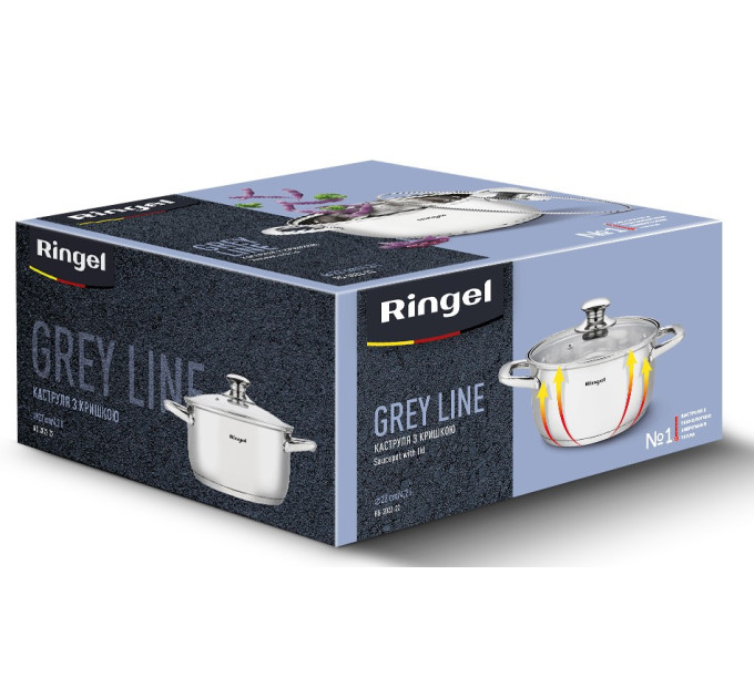 Ringel Каструля Ringel Grey line (4.2 л) 22 см