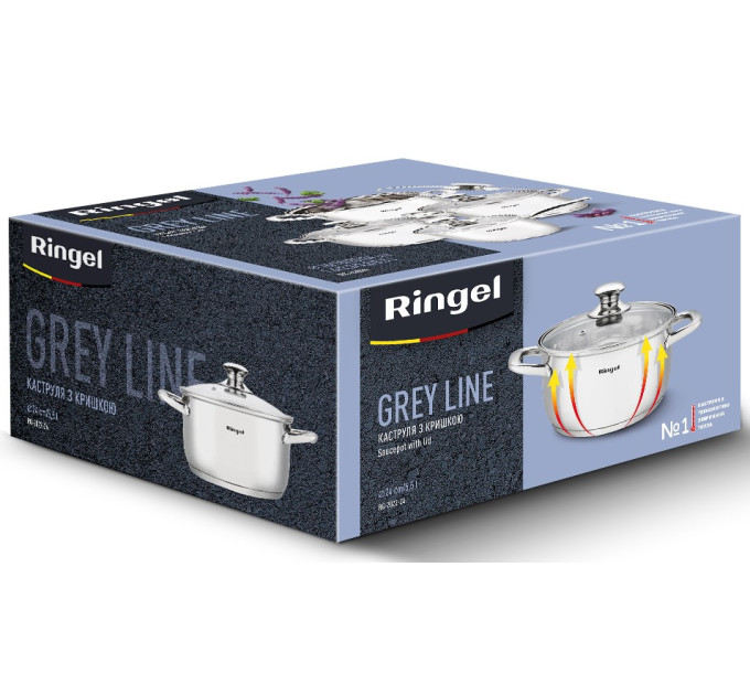 Ringel Каструля Ringel Grey line (5.5 л) 24 см