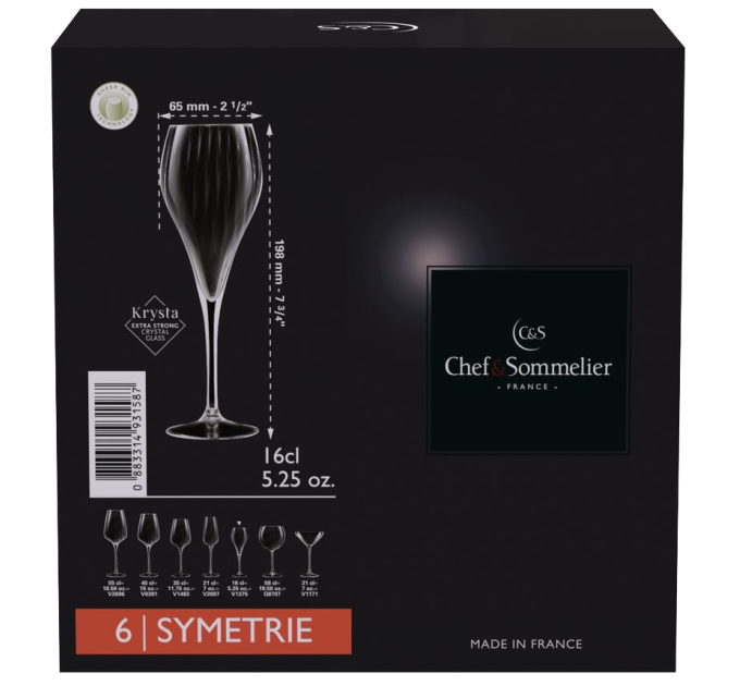 C&S Набір келихів C&S Symetrie 6х160 мл