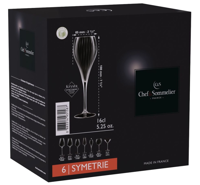 C&S Набір келихів C&S Symetrie 6х160 мл