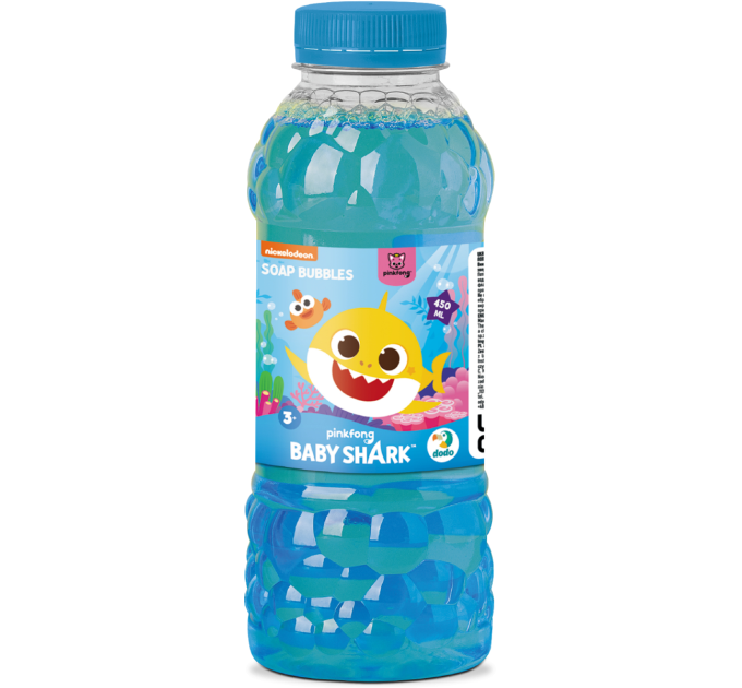 DoDo Мильні бульбашки Dodo Mega Bubbles Baby Shark 450 мл з тарілочкою