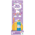 DoDo Мильні бульбашки Dodo Mega Bubbles Єдиноріжки 450 мл з тарілочкою