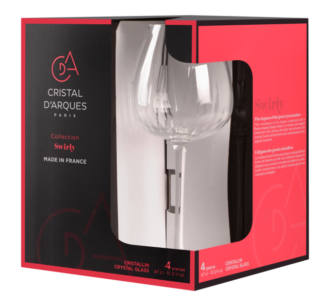 CD'A Набір келихів CD'A Swirly, 4х470 мл