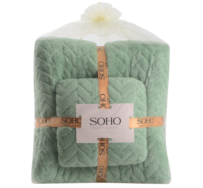 SOHO Набір рушників Soho 35x75+70x140см Green