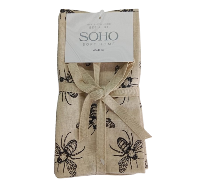 SOHO Набір рушників Soho 40x40см Bee 4 шт