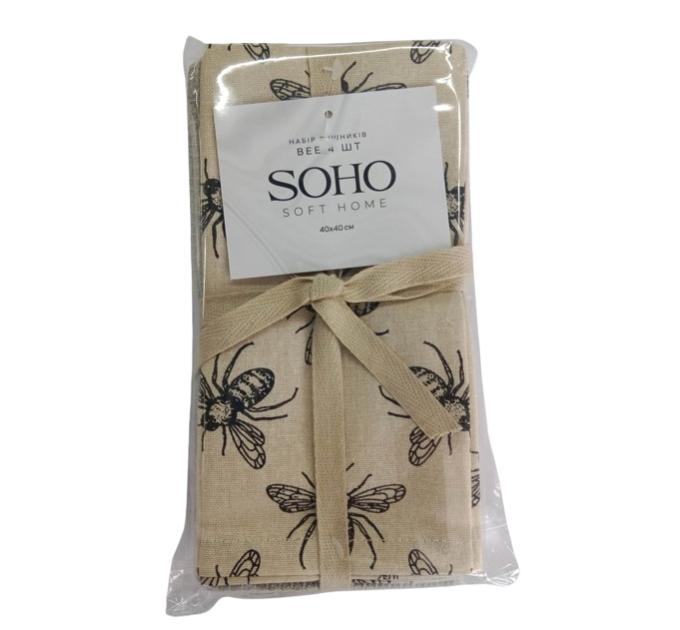 SOHO Набір рушників Soho 40x40см Bee 4 шт